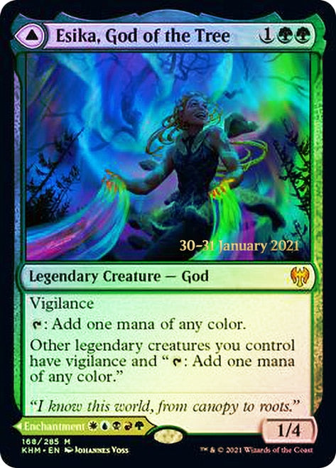 Esika, God of the Tree // The Prismatic Bridge  [Kaldheim Prerelease Promos] | Rook's Games and More