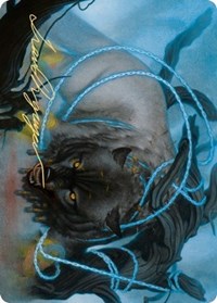 Bind the Monster Art Card (Gold-Stamped Signature) [Kaldheim: Art Series] | Rook's Games and More