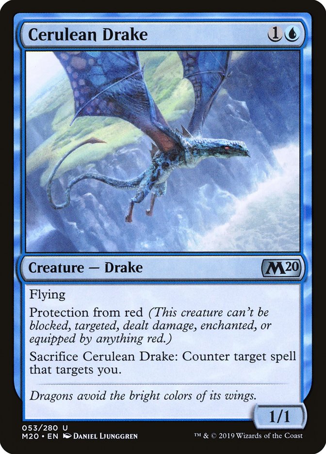 Cerulean Drake [Core Set 2020] | Rook's Games and More