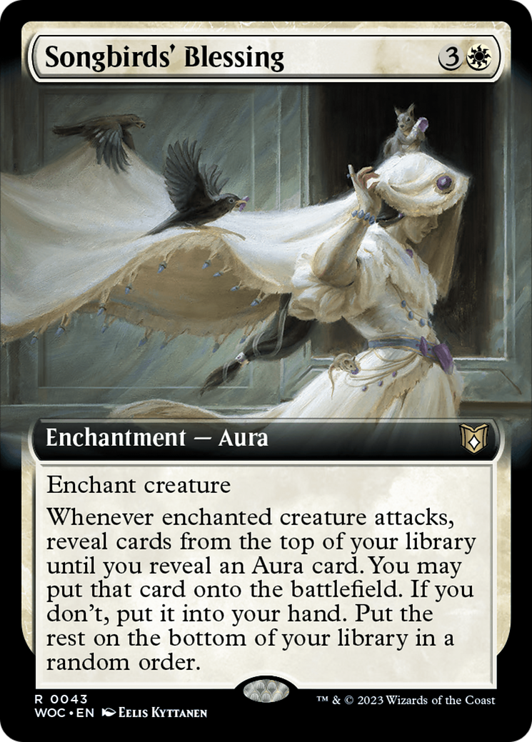 Songbirds' Blessing (Extended Art) [Wilds of Eldraine Commander] | Rook's Games and More