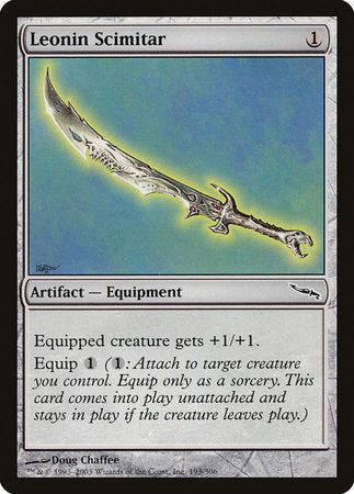Leonin Scimitar [Mirrodin] | Rook's Games and More