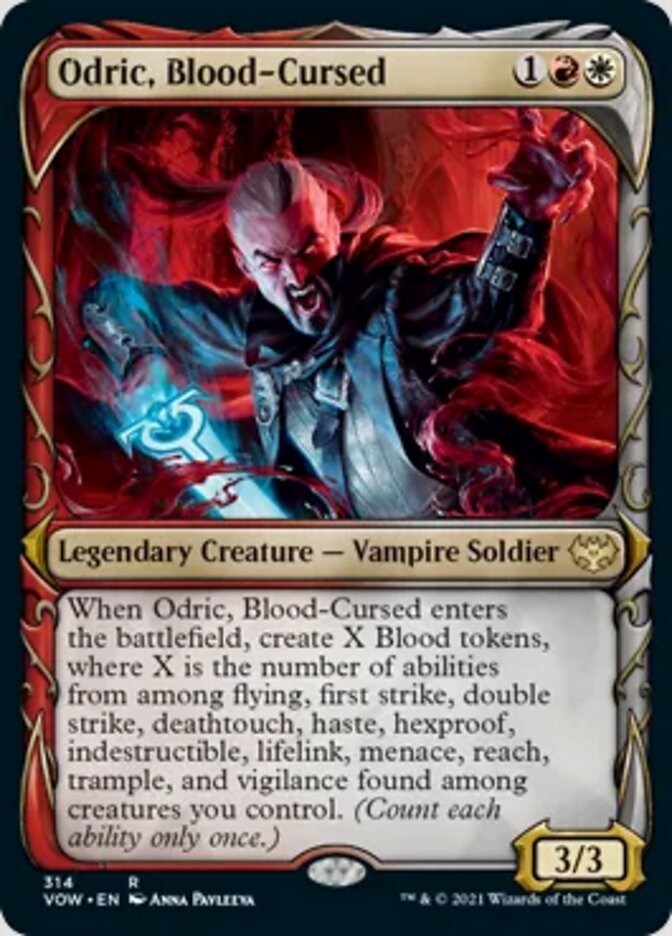 Odric, Blood-Cursed (Showcase Fang Frame) [Innistrad: Crimson Vow] | Rook's Games and More