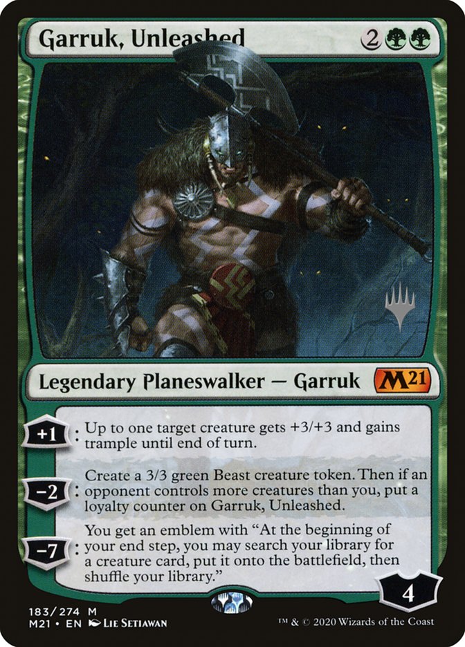 Garruk, Unleashed (Promo Pack) [Core Set 2021 Promos] | Rook's Games and More