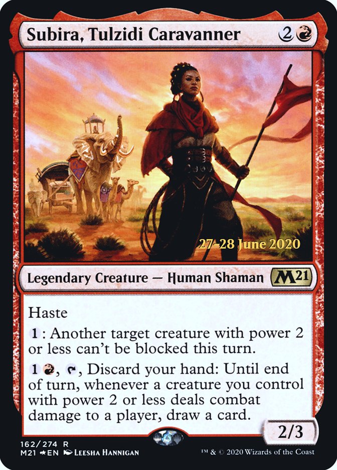 Subira, Tulzidi Caravanner  [Core Set 2021 Prerelease Promos] | Rook's Games and More