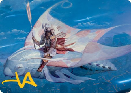 Sky-Blessed Samurai Art Card (Gold-Stamped Signature) [Kamigawa: Neon Dynasty Art Series] | Rook's Games and More