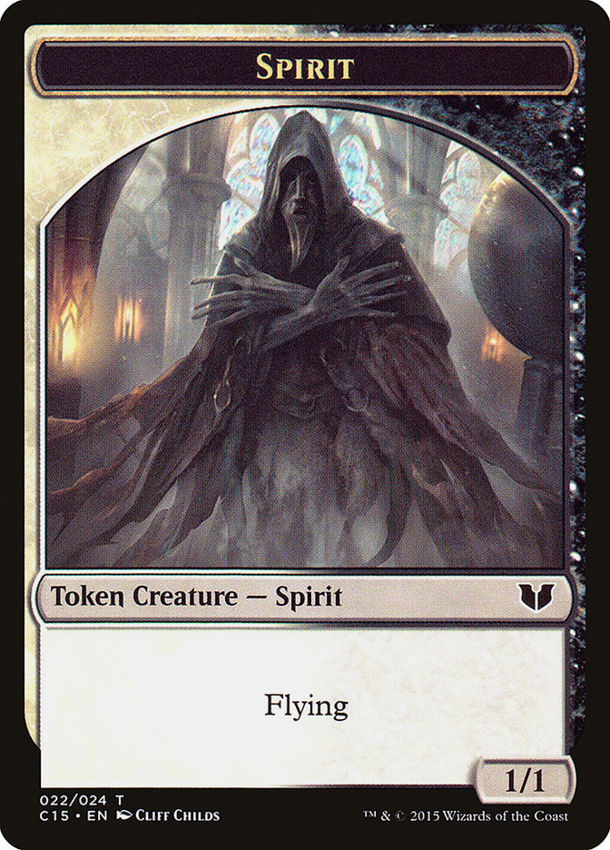 Spirit (022) // Angel Double-Sided Token [Commander 2015 Tokens] | Rook's Games and More