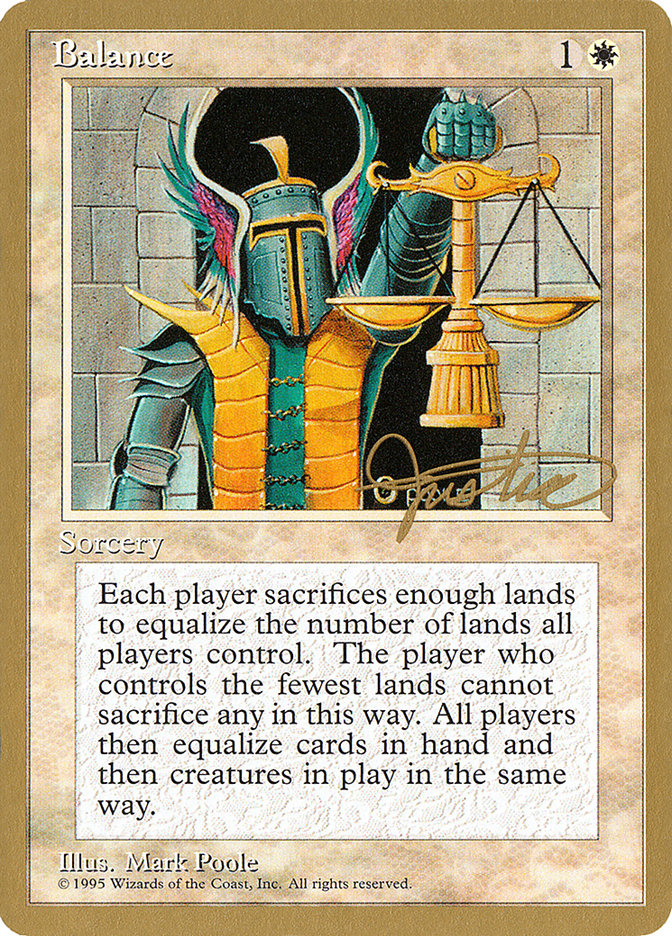 Balance (Mark Justice) [Pro Tour Collector Set] | Rook's Games and More