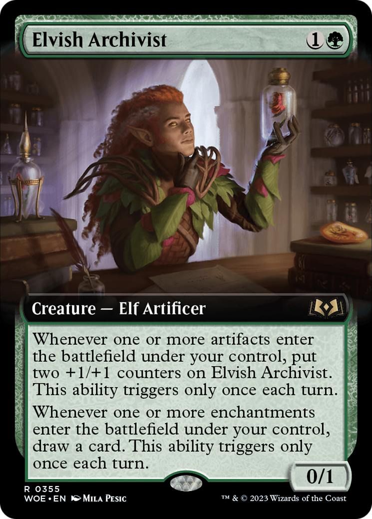 Elvish Archivist (Extended Art) [Wilds of Eldraine] | Rook's Games and More