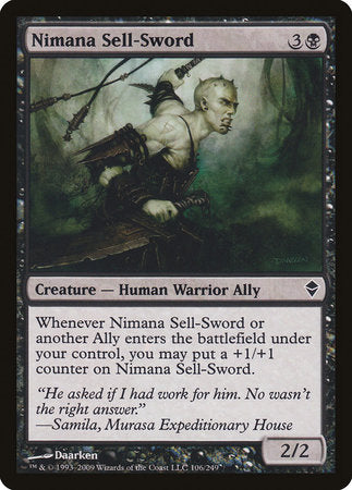 Nimana Sell-Sword [Zendikar] | Rook's Games and More