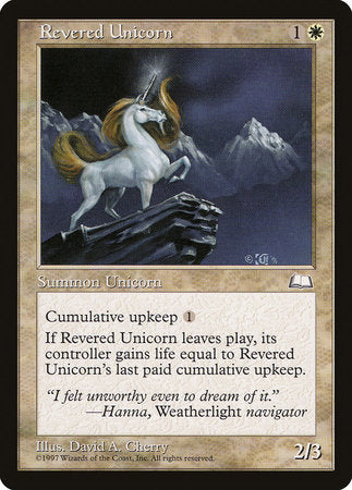 Revered Unicorn [Weatherlight] | Rook's Games and More