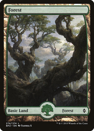 Forest (274) - Full Art [Battle for Zendikar] | Rook's Games and More