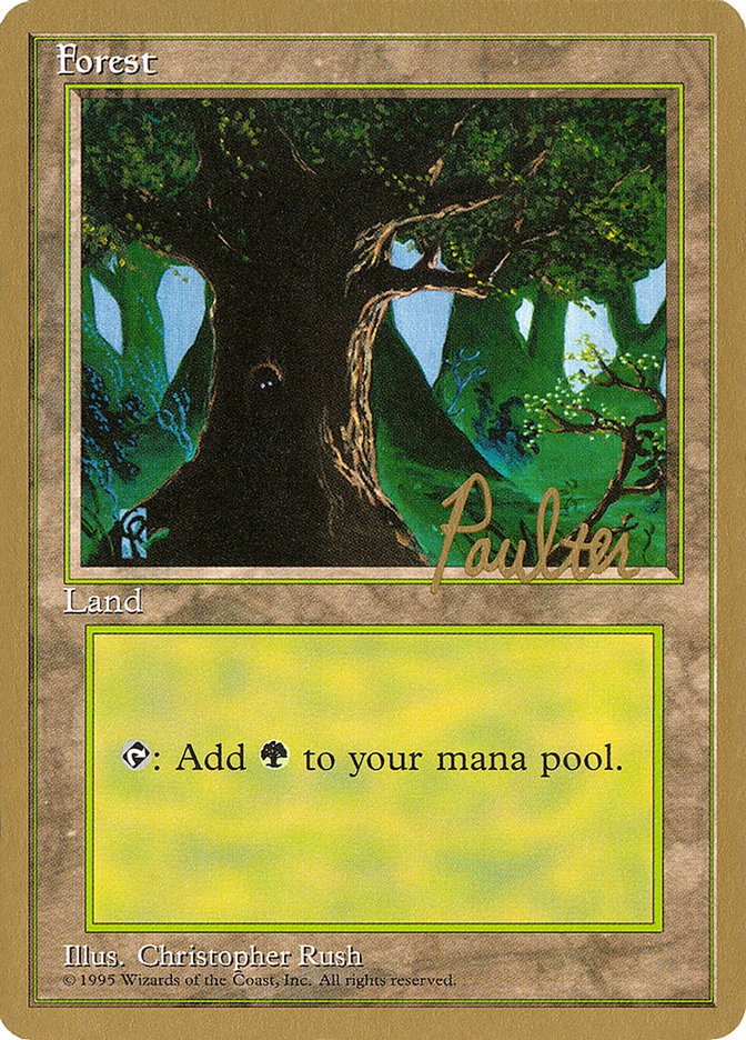 Forest (pp377) (Preston Poulter) [Pro Tour Collector Set] | Rook's Games and More