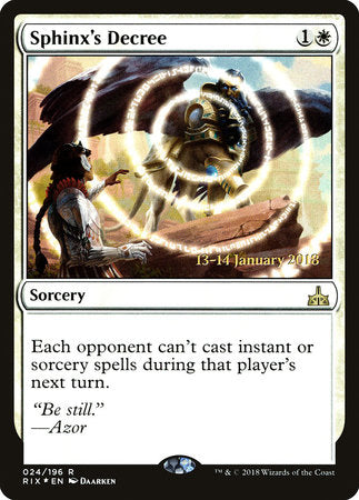 Sphinx's Decree [Rivals of Ixalan Promos] | Rook's Games and More