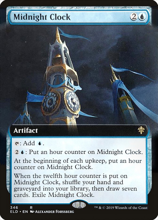 Midnight Clock (Extended Art) [Throne of Eldraine] | Rook's Games and More