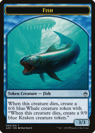 Fish // Kraken Double-sided Token [Masters 25 Tokens] | Rook's Games and More