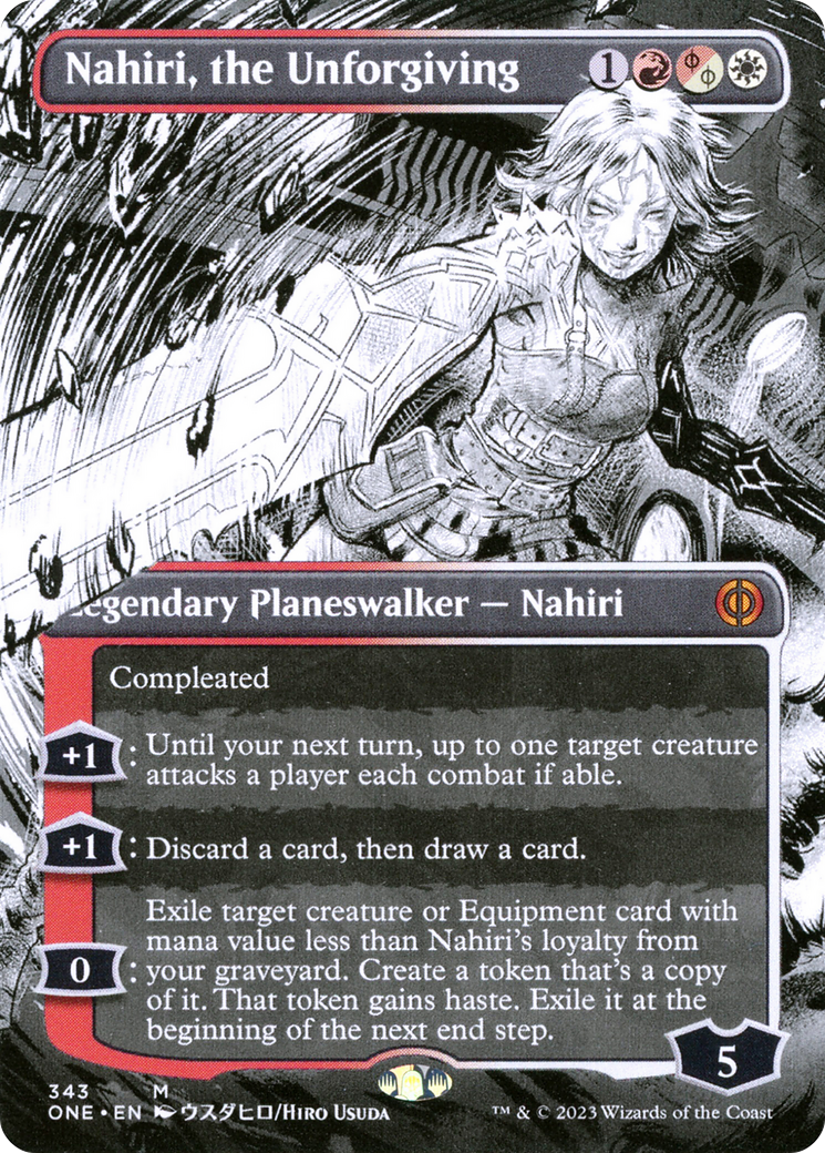 Nahiri, the Unforgiving (Borderless Manga) [Phyrexia: All Will Be One] | Rook's Games and More