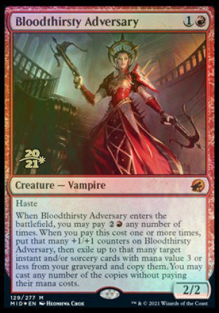 Bloodthirsty Adversary [Innistrad: Midnight Hunt Prerelease Promos] | Rook's Games and More