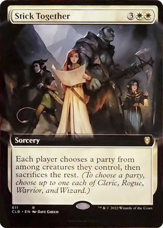 Stick Together (Extended Art) [Commander Legends: Battle for Baldur's Gate] | Rook's Games and More