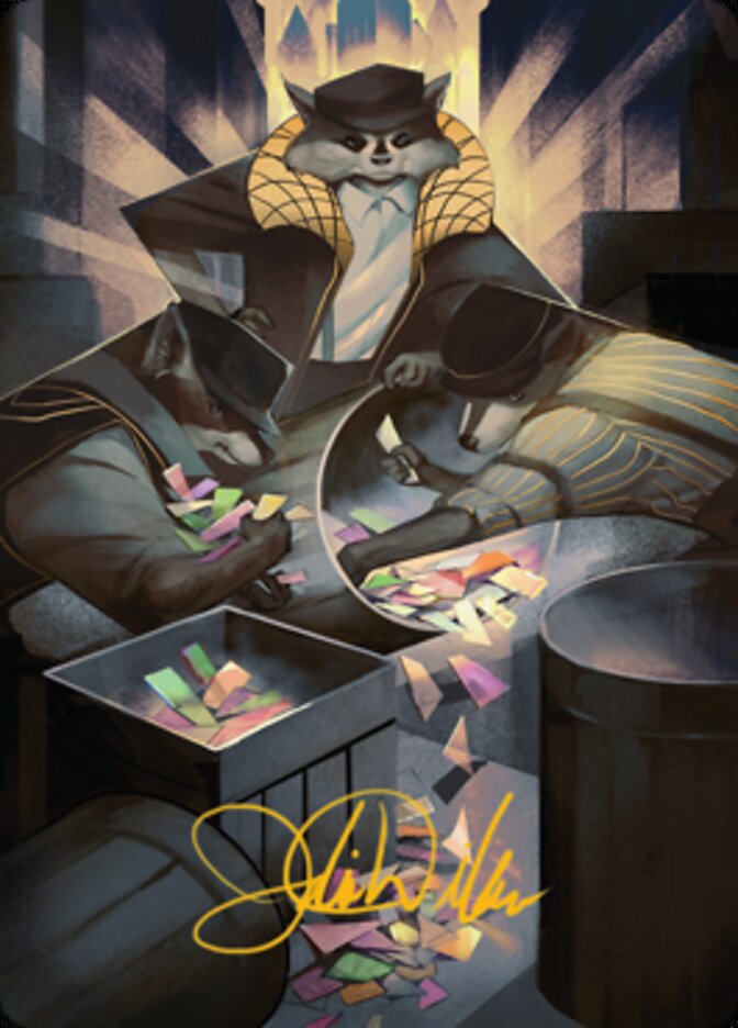 Masked Bandits Art Card (Gold-Stamped Signature) [Streets of New Capenna Art Series] | Rook's Games and More