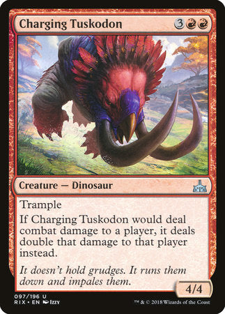 Charging Tuskodon [Rivals of Ixalan] | Rook's Games and More