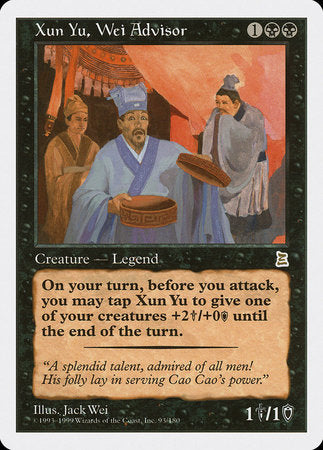 Xun Yu, Wei Advisor [Portal Three Kingdoms] | Rook's Games and More