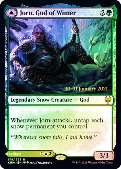 Jorn, God of Winter // Kaldring, the Rimestaff   [Kaldheim Prerelease Promos] | Rook's Games and More