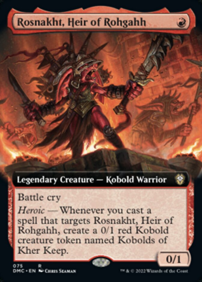 Rosnakht, Heir of Rohgahh (Extended Art) [Dominaria United Commander] | Rook's Games and More