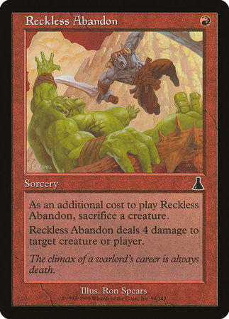 Reckless Abandon [Urza's Destiny] | Rook's Games and More