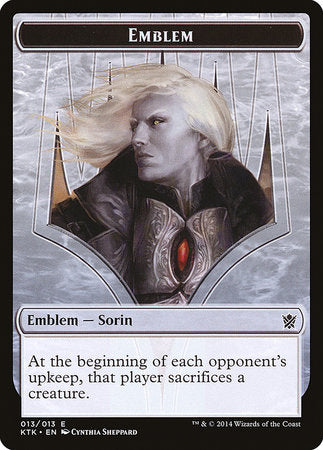 Emblem - Sorin, Solemn Visitor [Khans of Tarkir Tokens] | Rook's Games and More