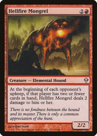 Hellfire Mongrel [Zendikar] | Rook's Games and More