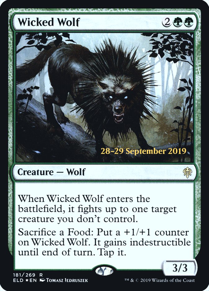 Wicked Wolf  [Throne of Eldraine Prerelease Promos] | Rook's Games and More