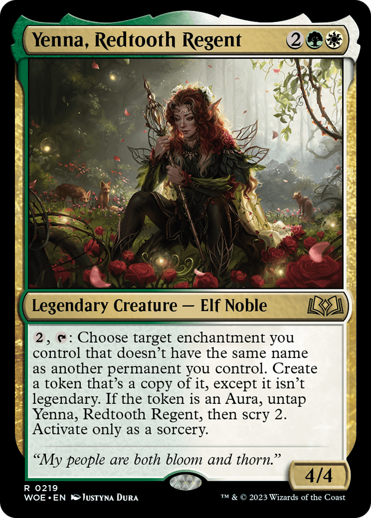 Yenna, Redtooth Regent [Wilds of Eldraine Prerelease Promos] | Rook's Games and More