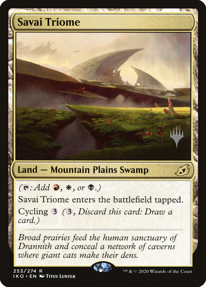 Savai Triome (Promo Pack) [Ikoria: Lair of Behemoths Promos] | Rook's Games and More