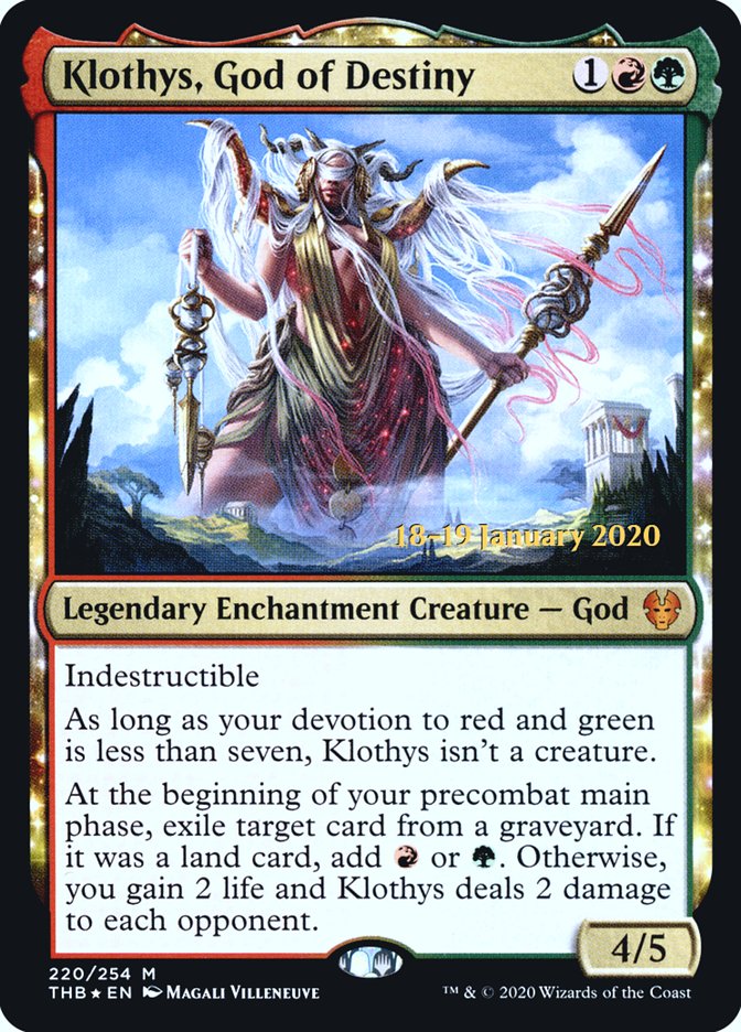 Klothys, God of Destiny [Theros Beyond Death Prerelease Promos] | Rook's Games and More