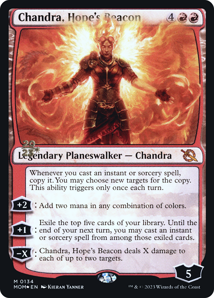 Chandra, Hope's Beacon [March of the Machine Prerelease Promos] | Rook's Games and More