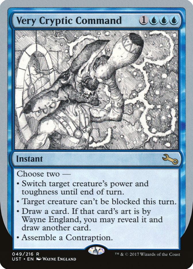 Very Cryptic Command (Black and White Art) [Unstable] | Rook's Games and More