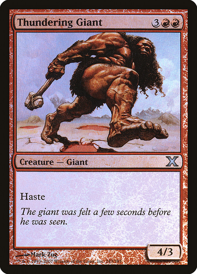 Thundering Giant (Premium Foil) [Tenth Edition] | Rook's Games and More