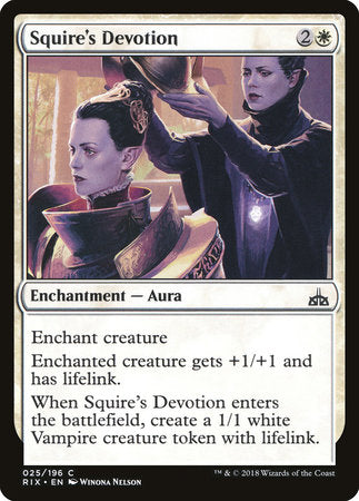 Squire's Devotion [Rivals of Ixalan] | Rook's Games and More