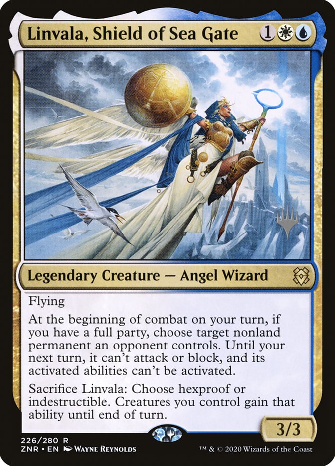 Linvala, Shield of Sea Gate (Promo Pack) [Zendikar Rising Promos] | Rook's Games and More