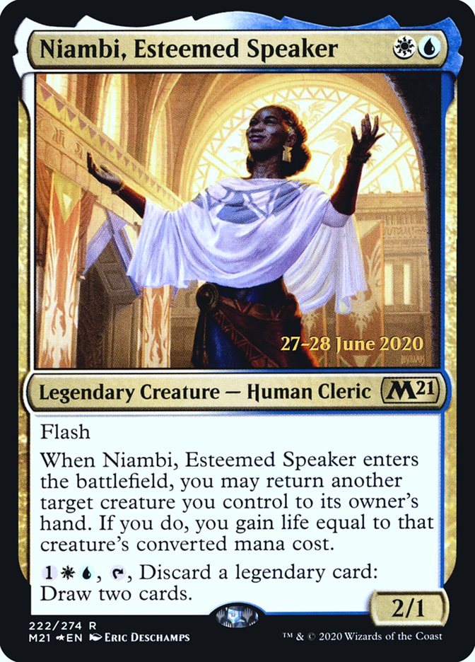 Niambi, Esteemed Speaker  [Core Set 2021 Prerelease Promos] | Rook's Games and More