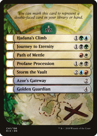 Checklist Card - Rivals of Ixalan [Rivals of Ixalan Tokens] | Rook's Games and More