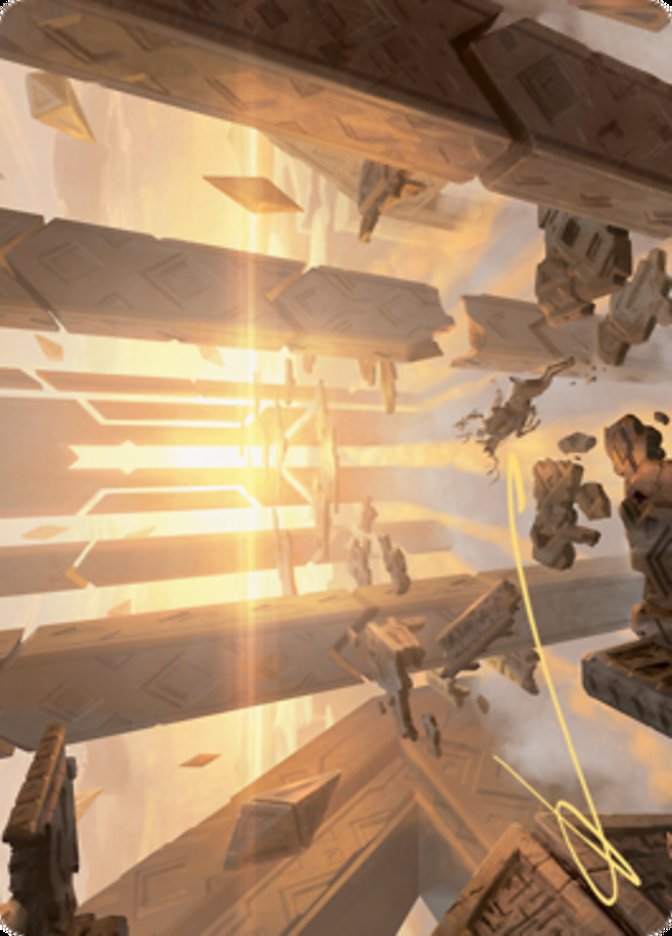 Skyclave Basilica Art Card (Gold-Stamped Signature) [Zendikar Rising Art Series] | Rook's Games and More