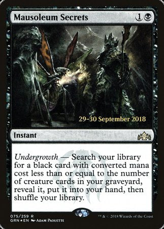 Mausoleum Secrets [Guilds of Ravnica Promos] | Rook's Games and More