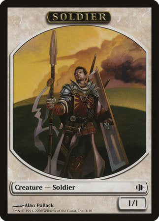 Soldier Token [Shards of Alara Tokens] | Rook's Games and More