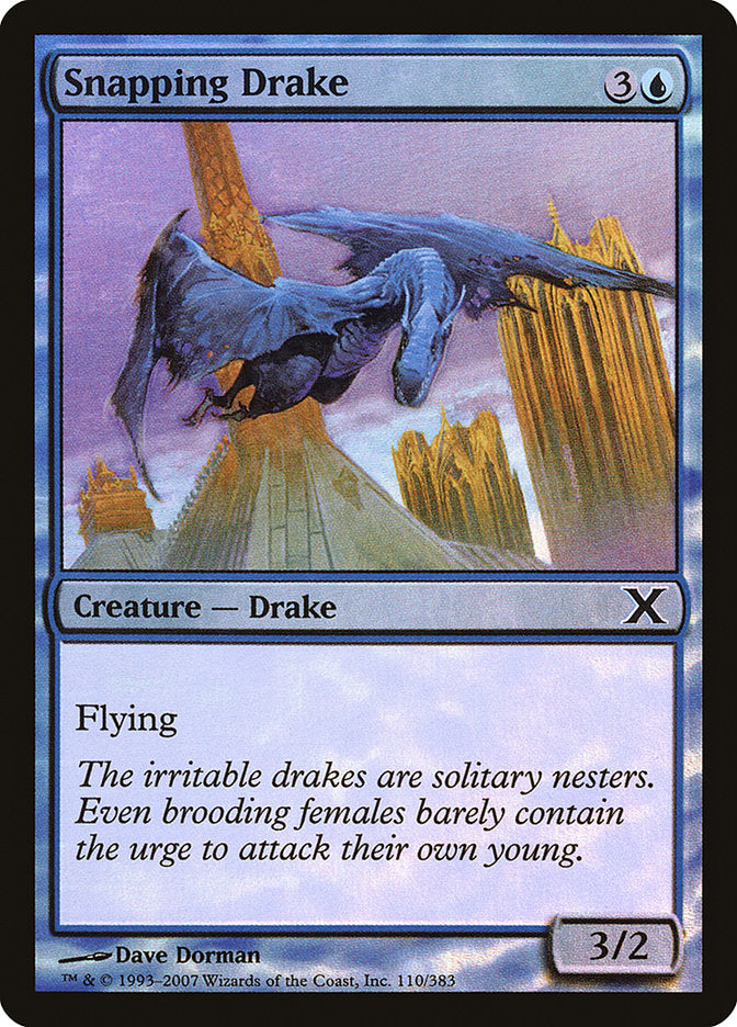 Snapping Drake (Premium Foil) [Tenth Edition] | Rook's Games and More