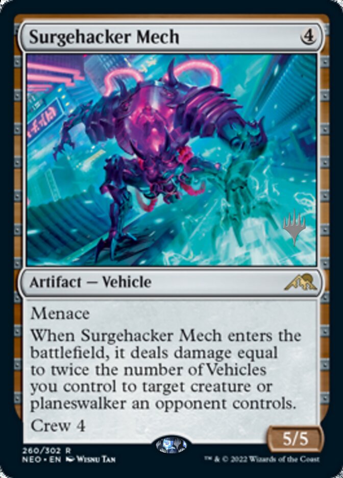 Surgehacker Mech (Promo Pack) [Kamigawa: Neon Dynasty Promos] | Rook's Games and More