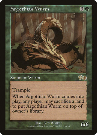 Argothian Wurm [Urza's Saga] | Rook's Games and More