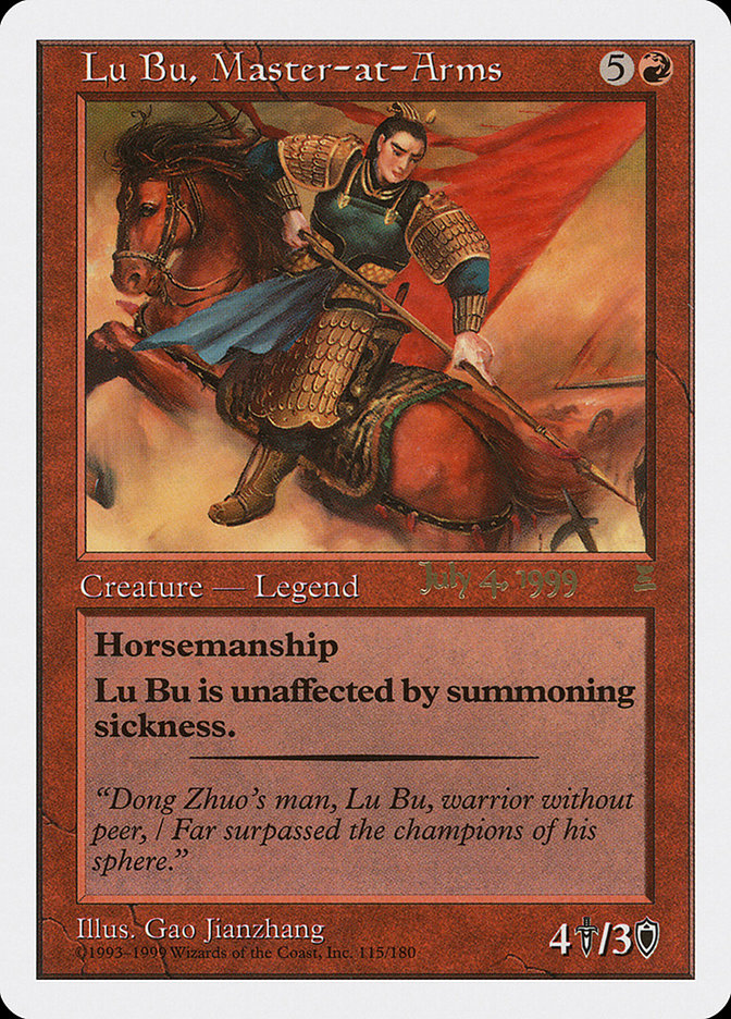 Lu Bu, Master-at-Arms (July 4, 1999) [Portal Three Kingdoms Promos] | Rook's Games and More