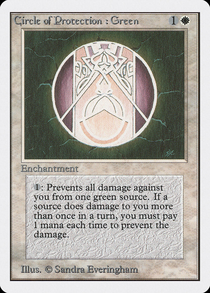 Circle of Protection: Green [Unlimited Edition] | Rook's Games and More