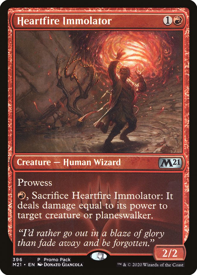 Heartfire Immolator (Promo Pack) [Core Set 2021 Promos] | Rook's Games and More